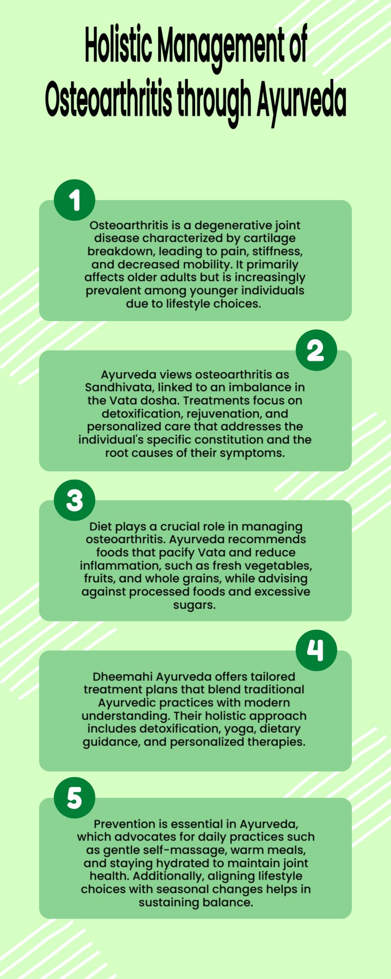 osteoarthritis ayurvedic treatment infographics