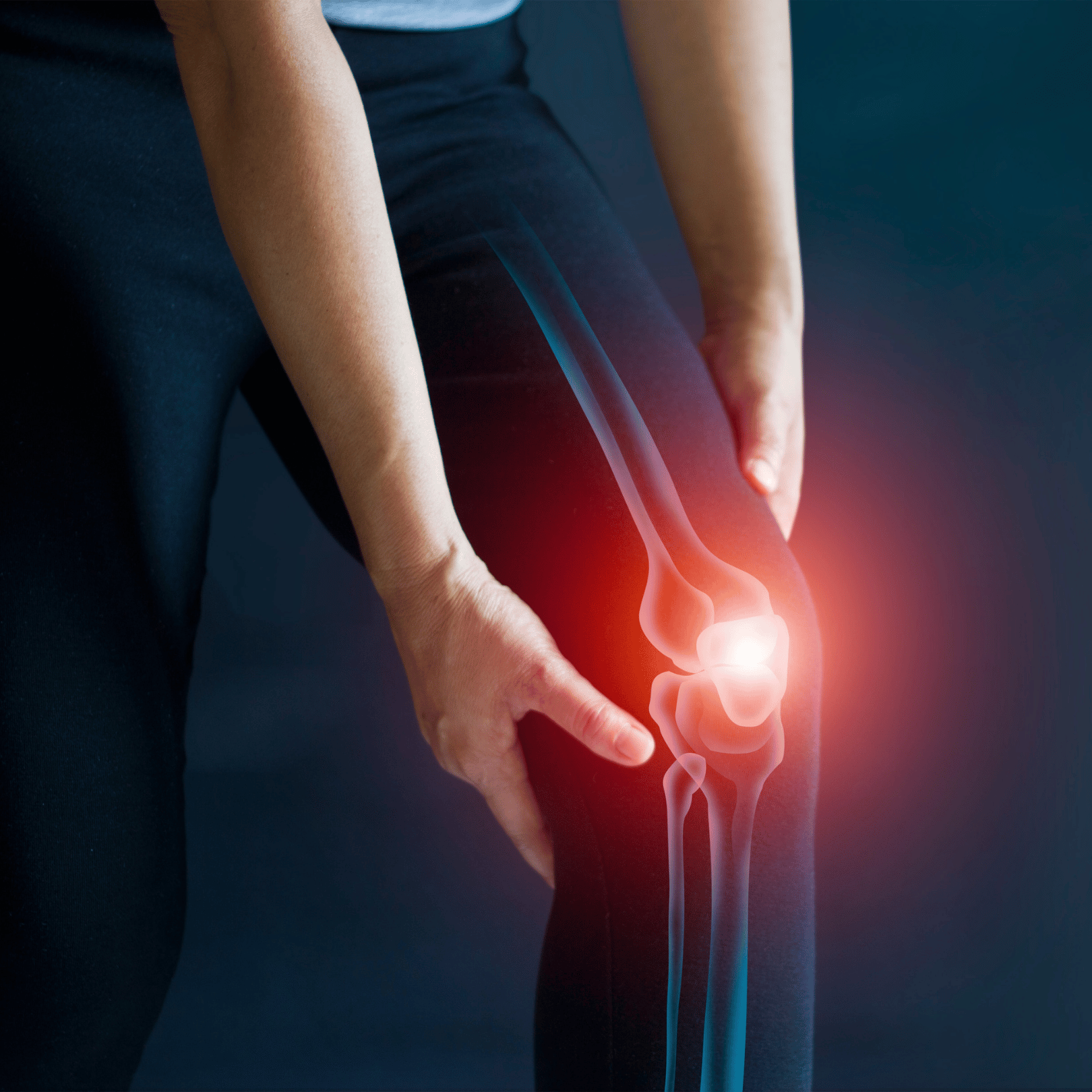 Ayurvedic Treatment for Arthritis – Natural Relief for Joint Pain Person holding knee with joint pain highlighted, symbolizing arthritis and the need for Ayurvedic treatment for arthritis.