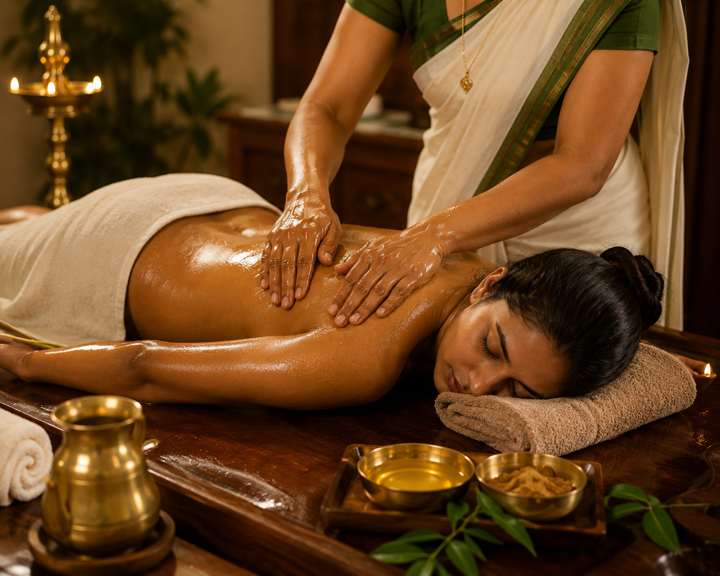 Authentic Ayurveda Treatment in Kottayam | Traditional Abhyanga Massage – Dheemahi Ayurveda